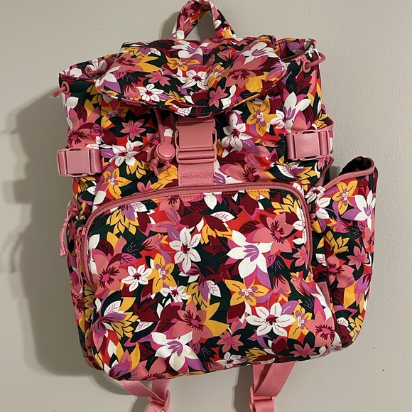 Vera Bradley Handbags - Vera Bradley Utility Backpack: Rosa Floral Floral Pink Backpack